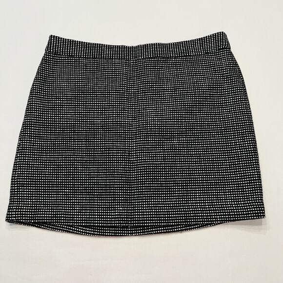 Gap Black & White Wool Blend Check Tweed Mini Skirt Size 6 (A0127) - Picture 1 of 5